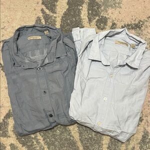 Burberry Men's Dress Shirts in Light Blue and Grey Blue